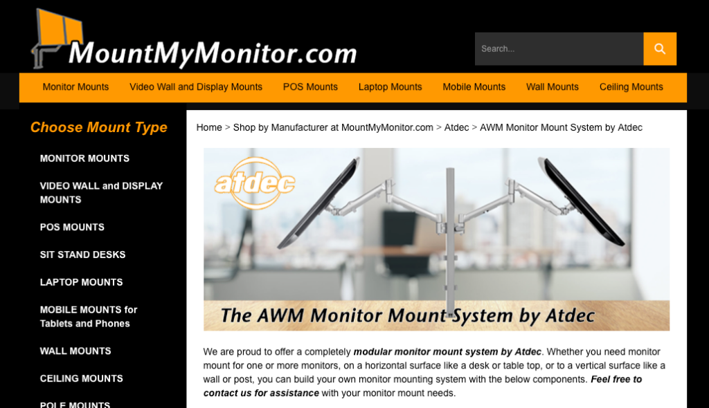 AWM Monitor Mount System by Atdec