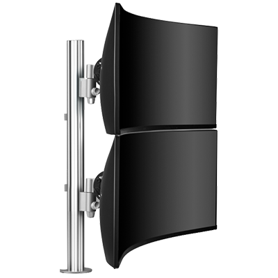 Dual Vertical Widescreen Mount for Large and Curved Displays