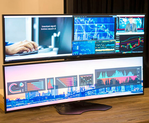 Dual Vertical Widescreen Mounts for Large and Curved Displays